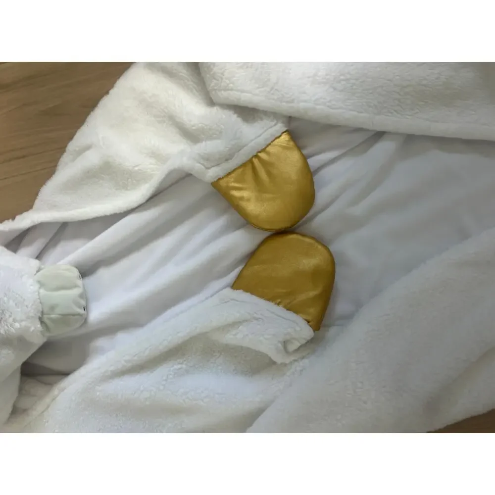Pillow Fort Plush Unicorn Wearable Blanket with Gold Accents